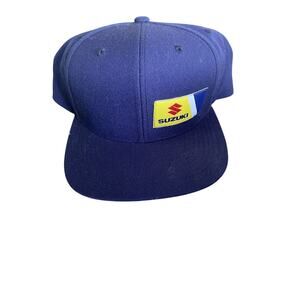 Suzuki Wedge Hat, Flat Billed New, dust mark on hat from where the sticker was